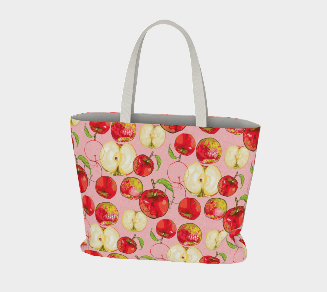 Tote large Gabrielle's apples 100% cotton