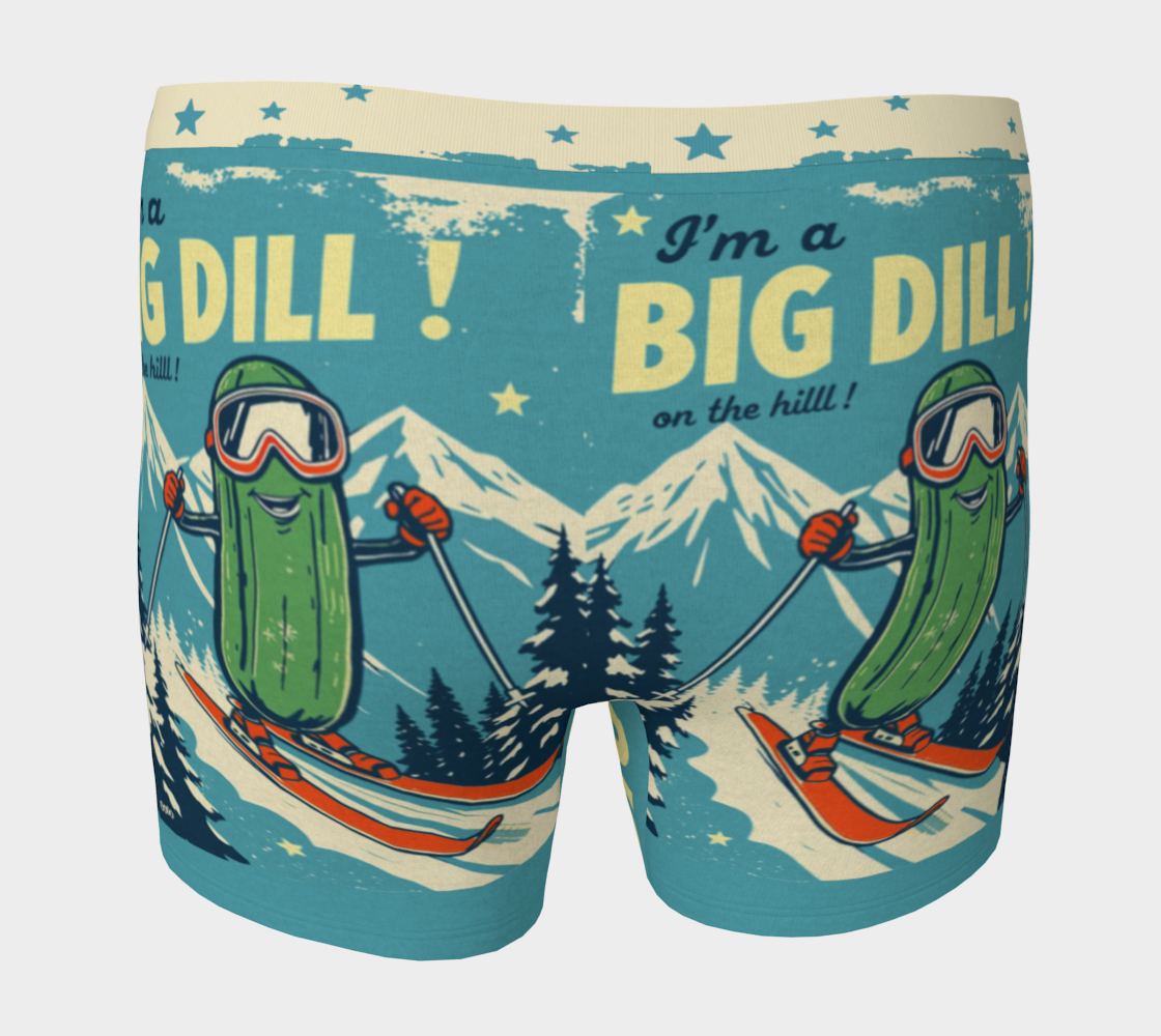 Boxer briefs with pickle design and 'Big Dill' Ski fun boxers