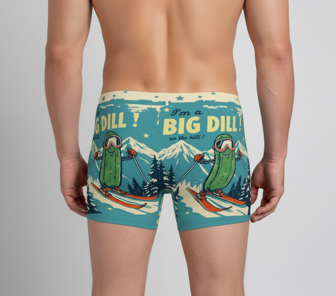 Boxers I'm a Big Deal on the hill, Dill pickle Ski pun