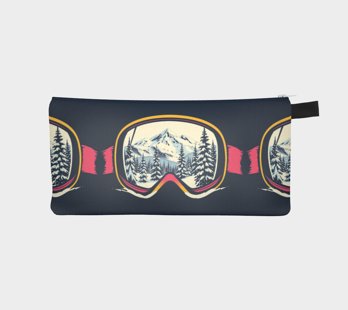 Pencil case ski goggles in black