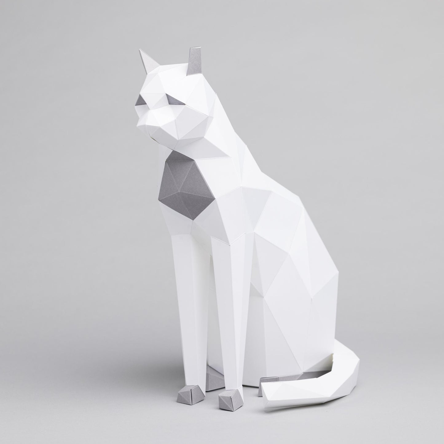 DIY Sitting Cat 3D Origami paper model Kit