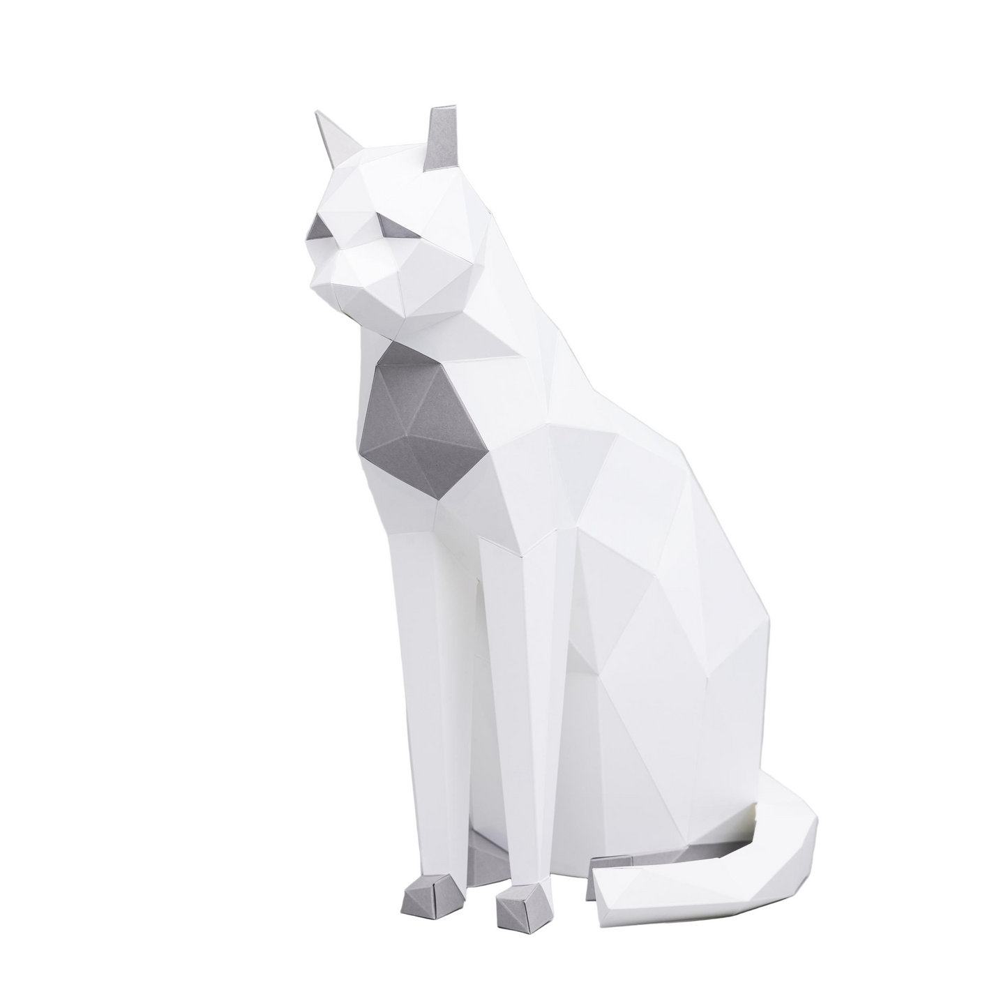 DIY Sitting Cat 3D Origami paper model Kit