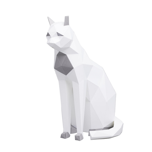 DIY Sitting Cat 3D Origami paper model Kit