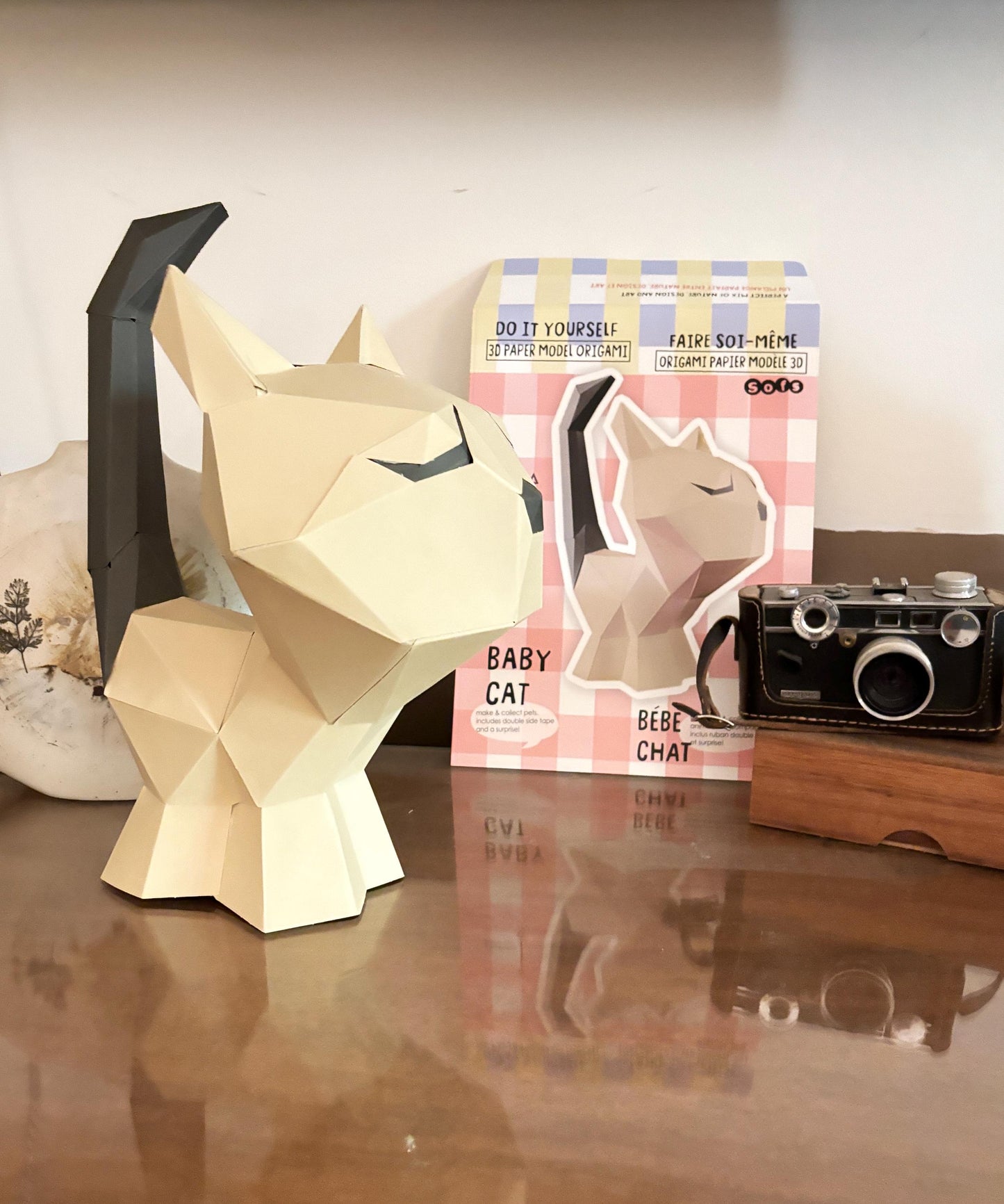 DIY baby Cat 3D Origami paper model Kit