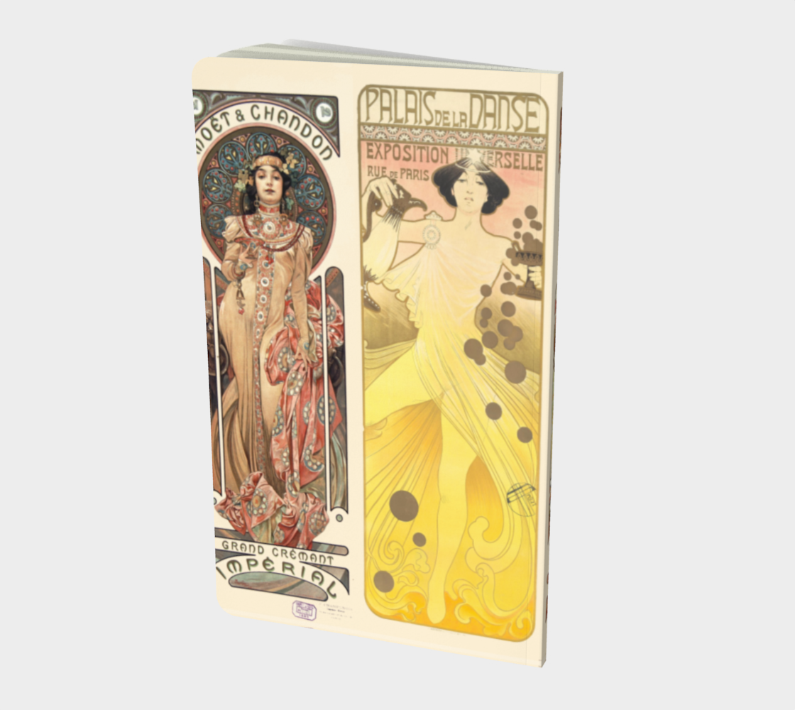 Notebook in Vintage champagne  collage