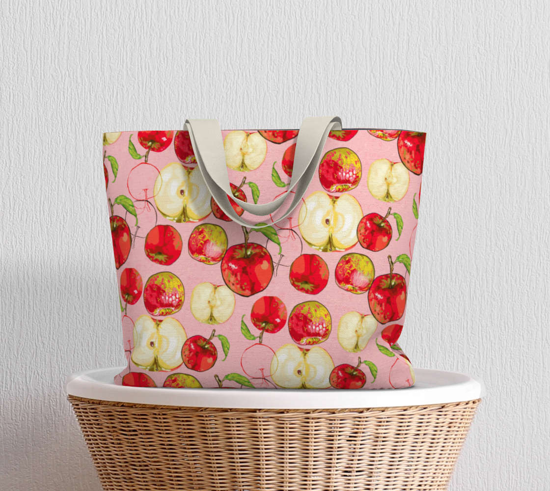 Tote large Gabrielle's apples 100% cotton