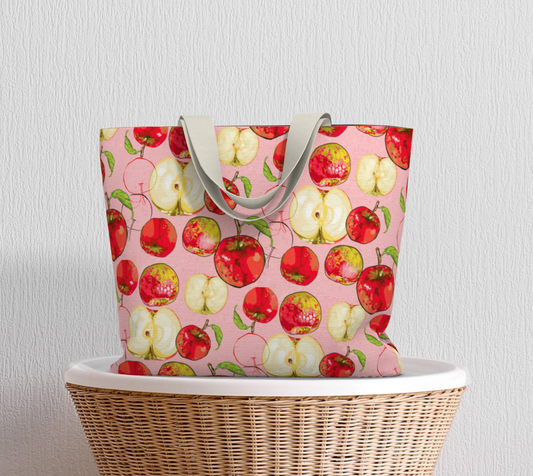 Tote large Gabrielle's apples 100% cotton
