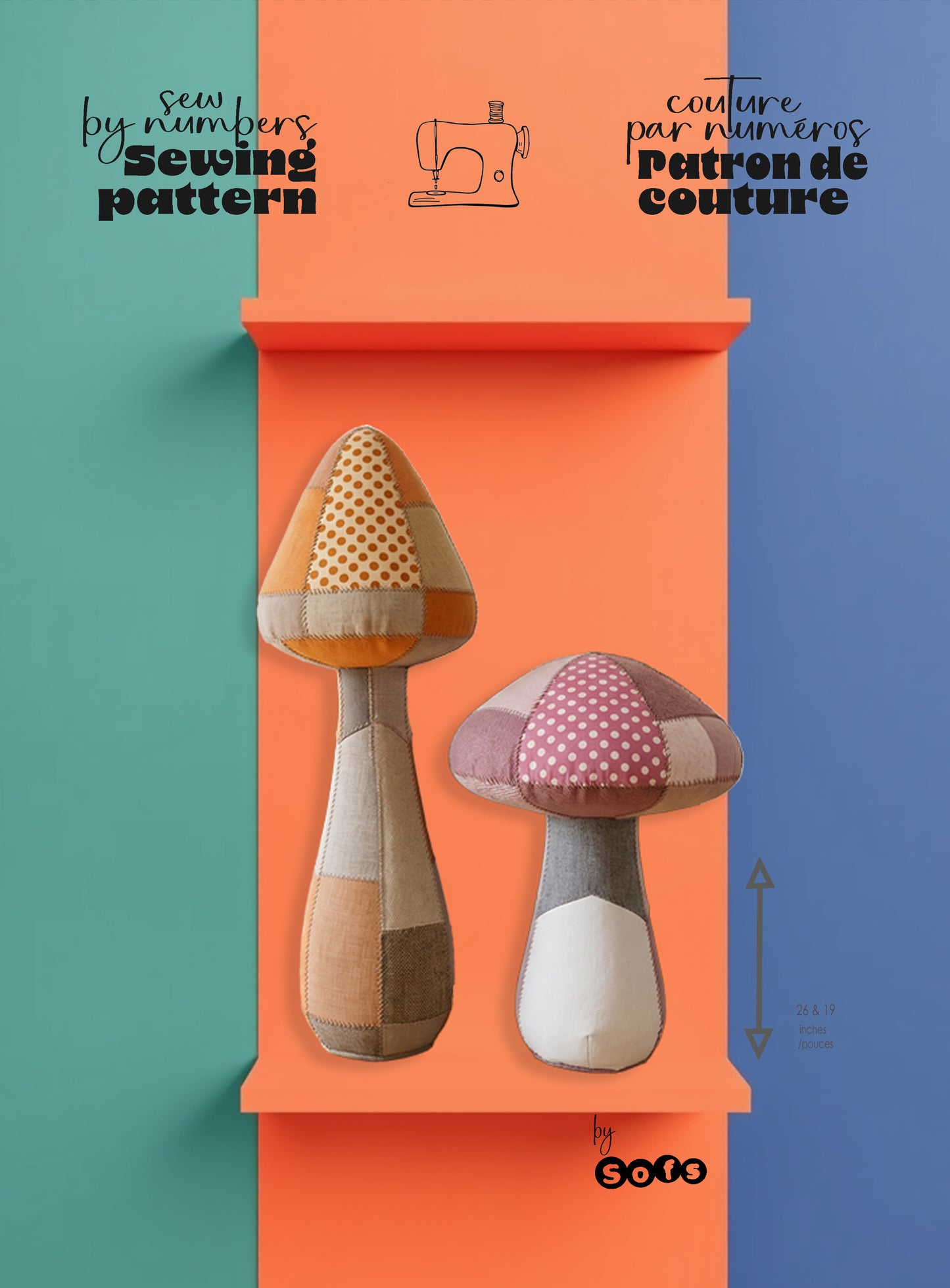 Sewing Patterns mushrooms– Sew by Numbers Plush Pattern - Made in Canada
