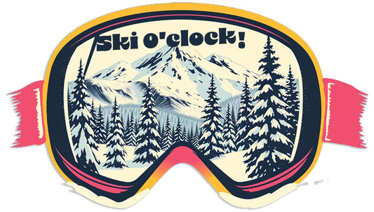 Sticker Ski O'clock goggles for Ski lovers perfect for journaling or decorations