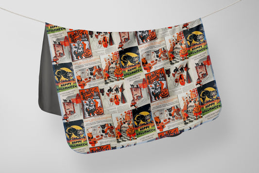 Collage d'Halloween vintage avec couverture