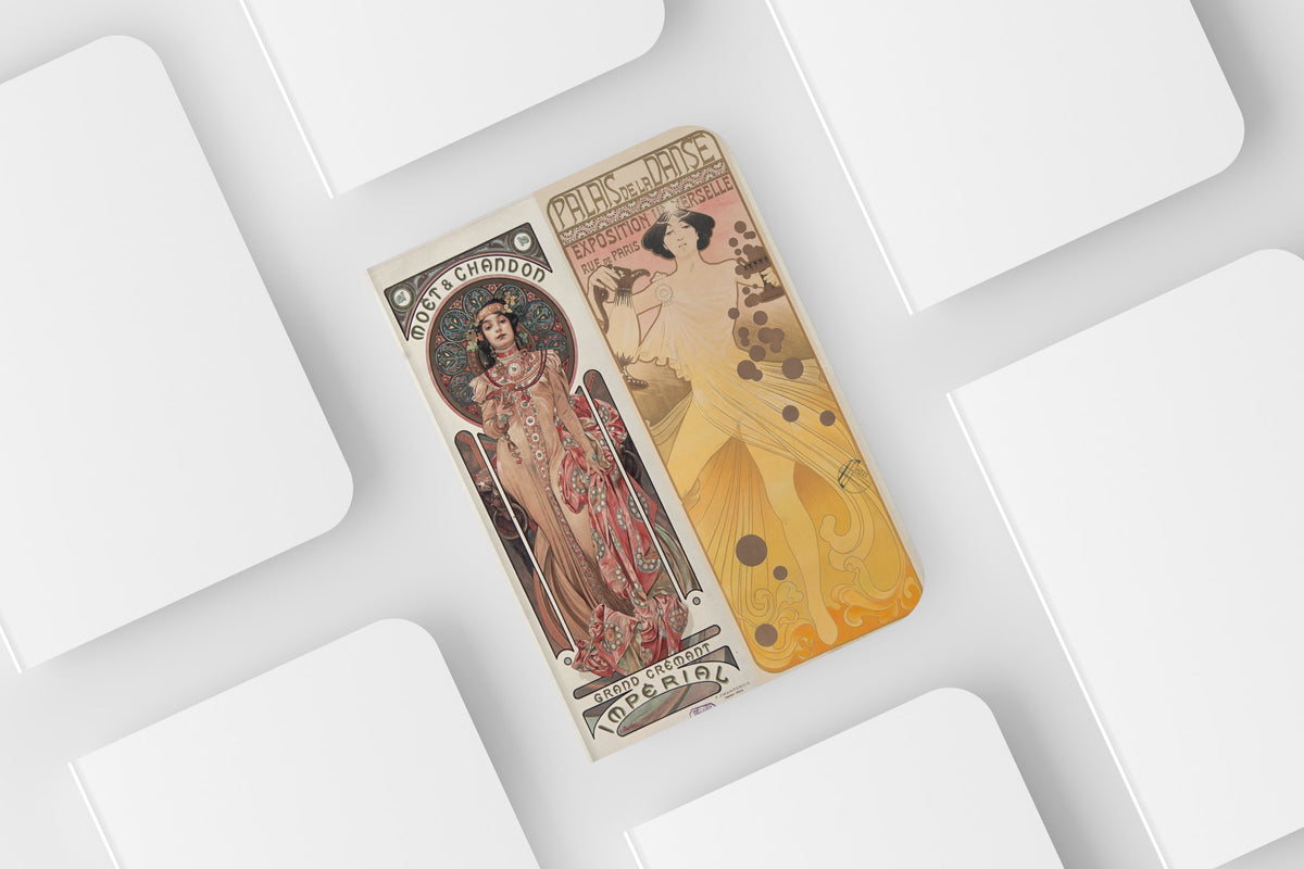 Notebook in Vintage champagne  collage