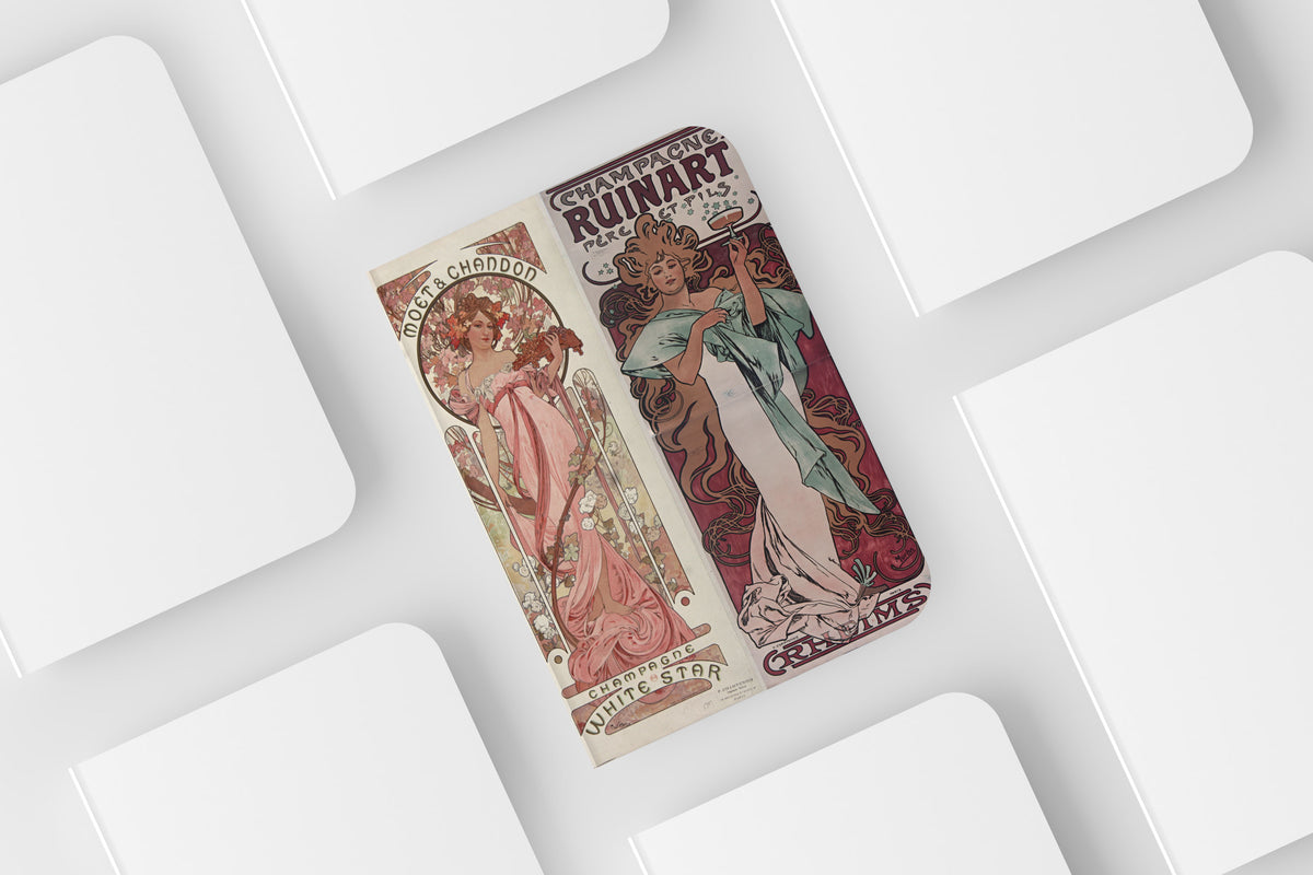 Notebook in Vintage champagne  collage