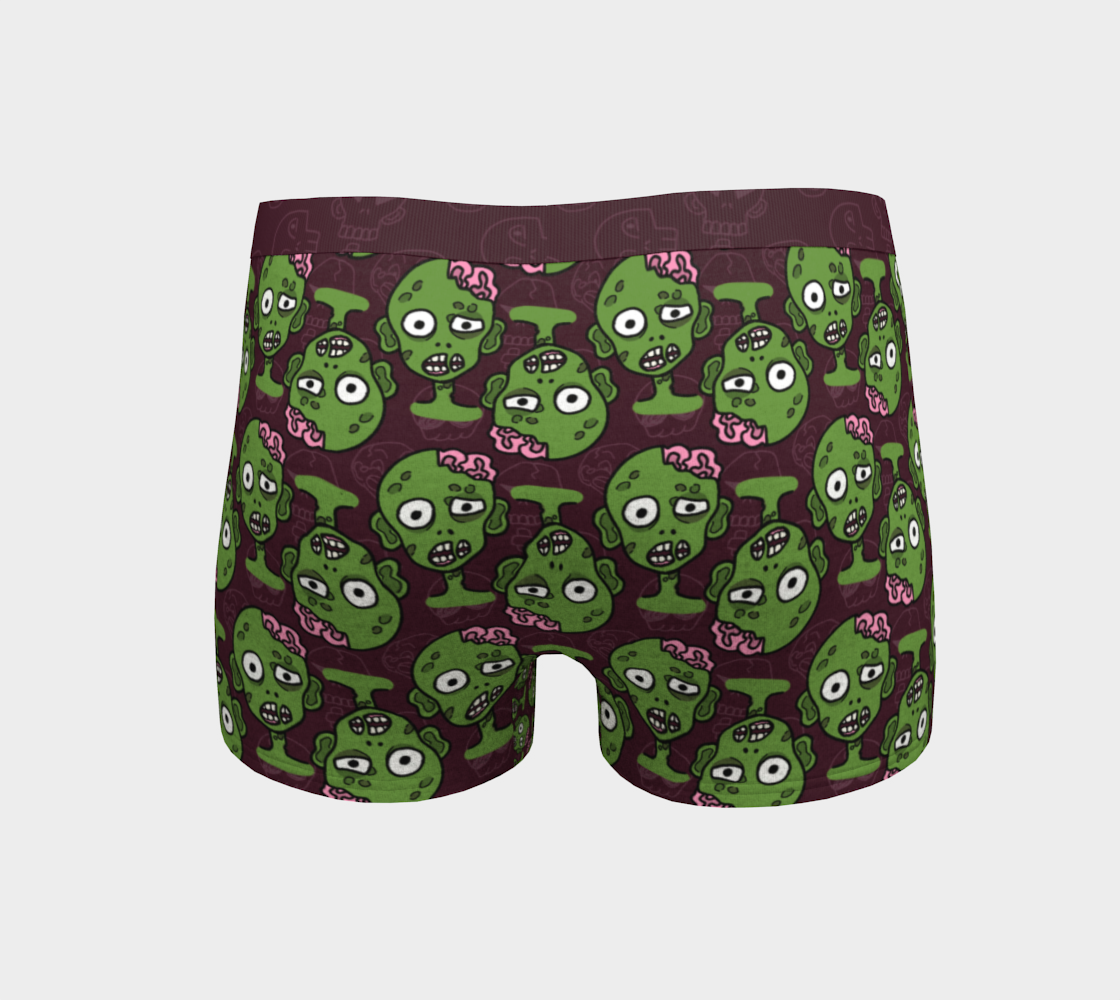 Boyshorts Boxers in cute Zombies made in Montreal Canada