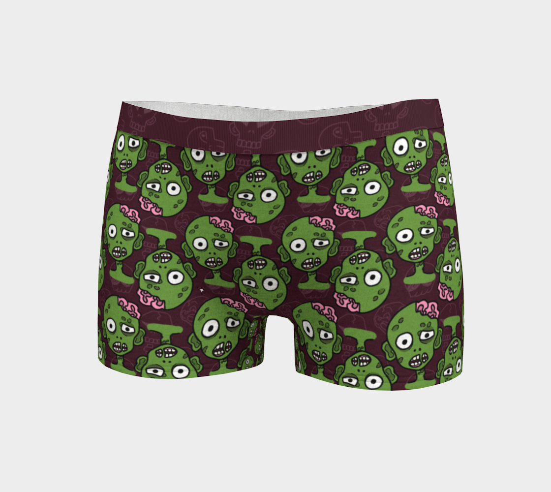 Boyshorts Boxers in cute Zombies made in Montreal Canada