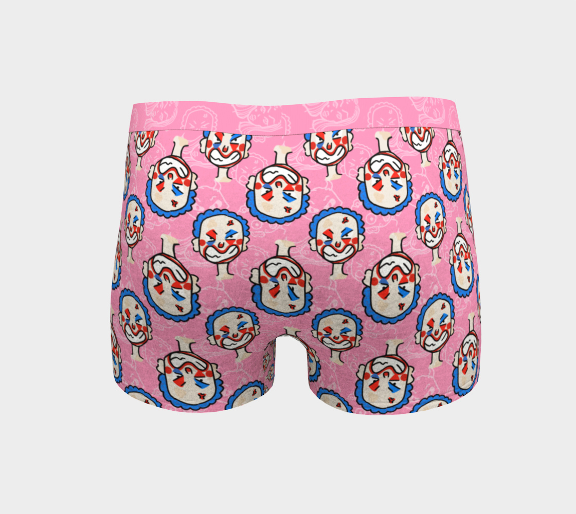 Boyshorts Boxers in pink Clowns made in Montreal Canada