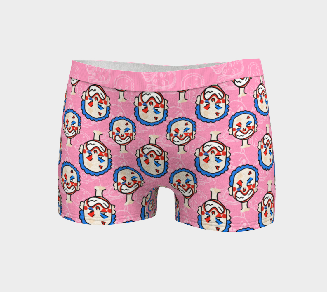 Boyshorts Boxers in pink Clowns made in Montreal Canada