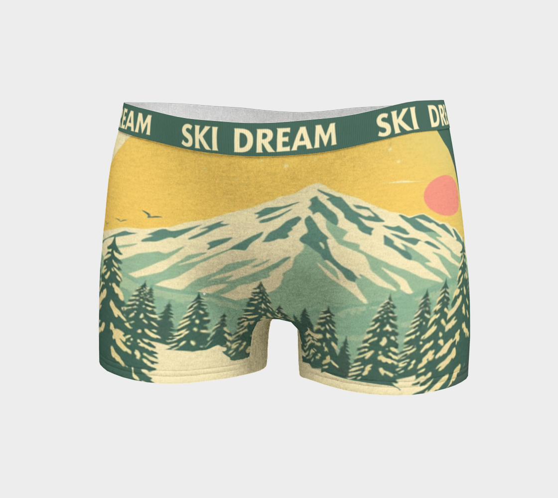 Boxer shorty de rêve pour ski, cadeau idéal pour les amateurs de ski pour un ensemble assorti