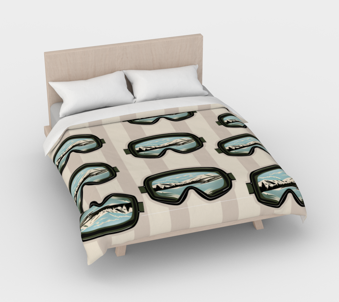 Duvet Cover in Perfect Ski Dream for the nicest sleep. Made of quality 100% cotton in Canada