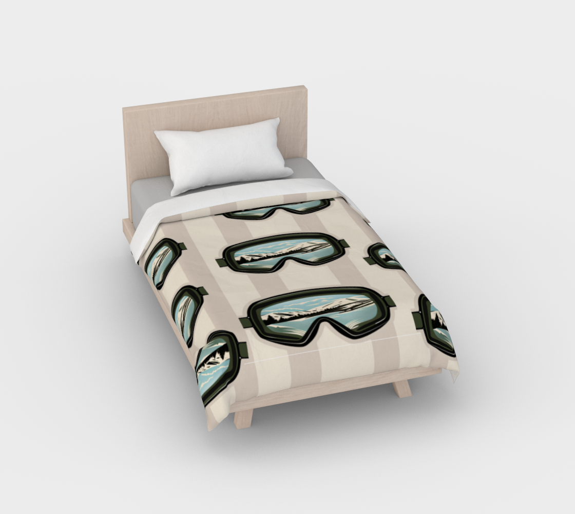 Duvet Cover in Perfect Ski Dream for the nicest sleep. Made of quality 100% cotton in Canada