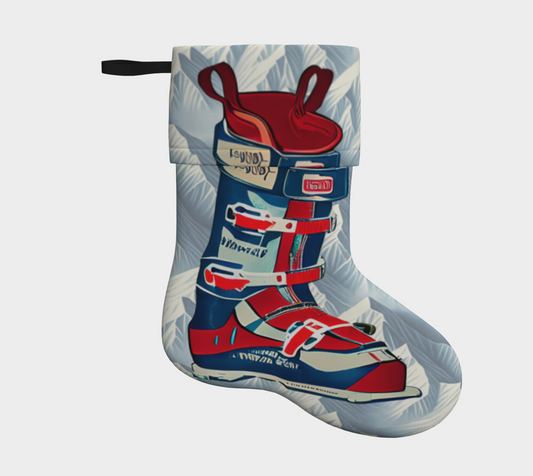 Stockings Blue and red ski boot . Start a tradition and have matching ones!