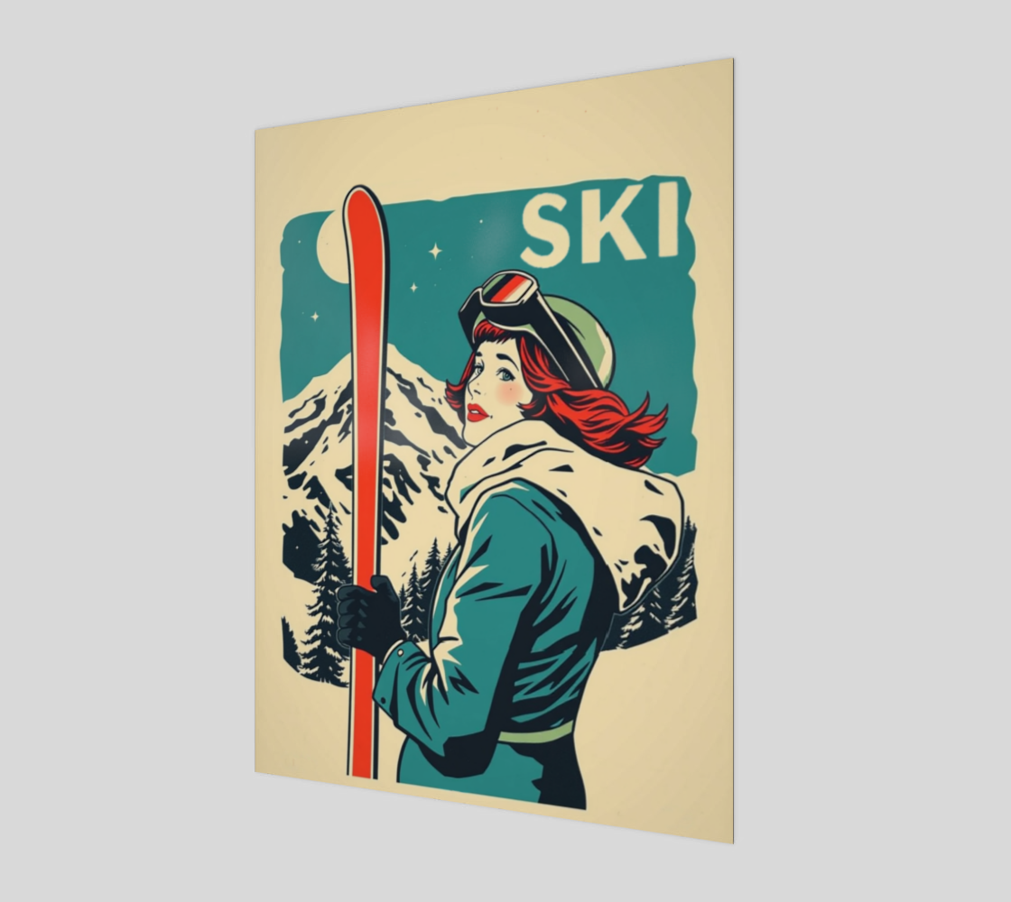 Ski Poster. Retro Ski evening #2