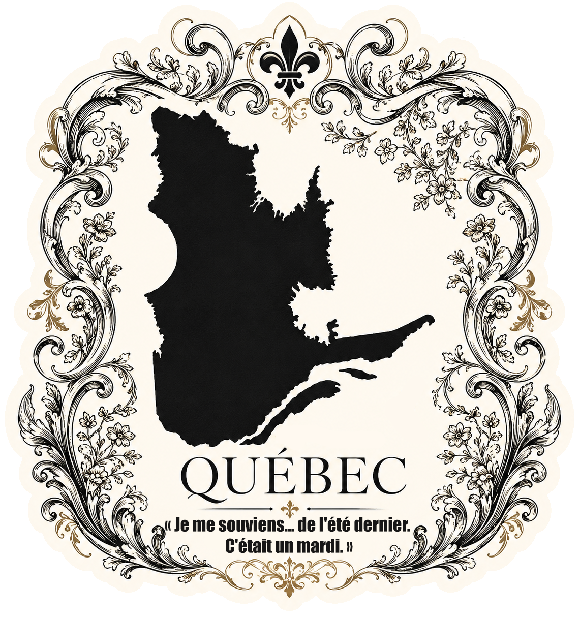 Sticker Quebec Je me souviens perfect for journaling or decorations