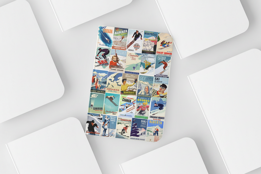 Notebook Ski Canada vintage poster collage