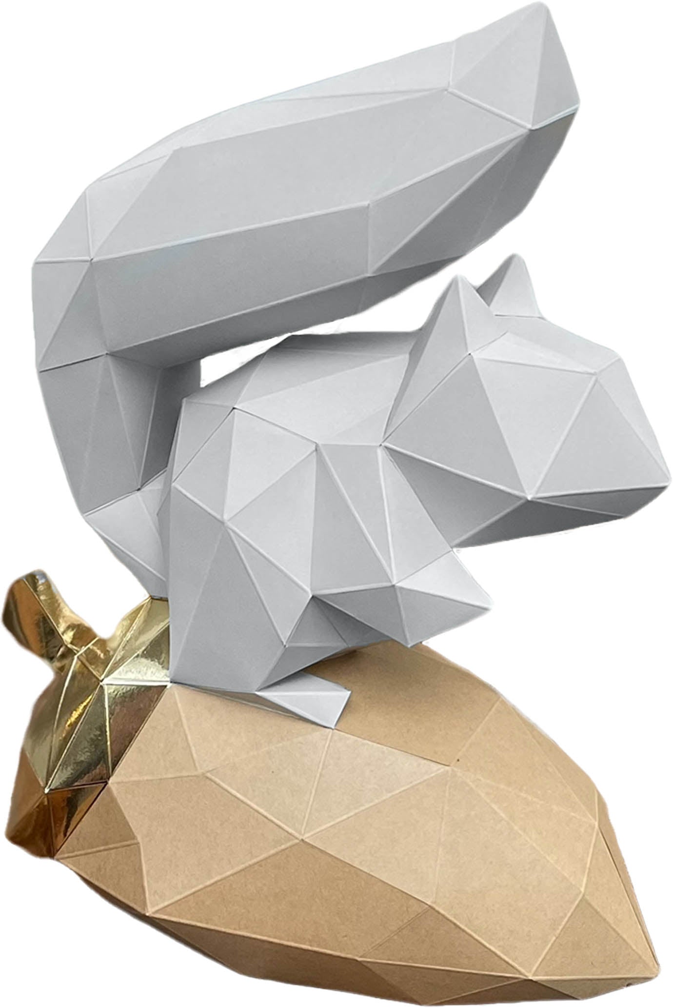 DIY Squirrel 3D LUX Paper model Origami Kit, 3D Papercraft activity
