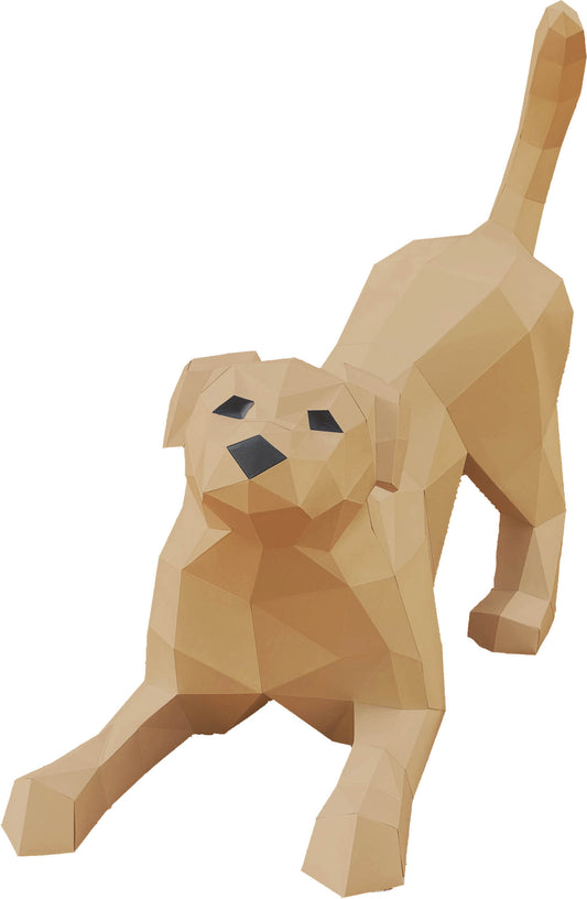 DIY Playful Dog 3D LUX paper origami model Kit