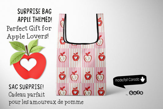 Sac surprise sur le thème de la Pomme. Contient une variété d'articles sur le thème des pommes ! Un mélange d'articles faits main et sélectionnés avec soin.